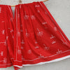 AADHYA-Pure Cotton Red With White Dragon Fly All Over Saree