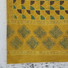AASMA-Pure Cotton Ajrak Intricate Design Yellow And Black And Green Dupatta