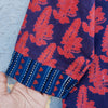 AFREEN-Pure Cotton Dabu Dark Blue Motif And Ajrak Border Daily Wear Short Top