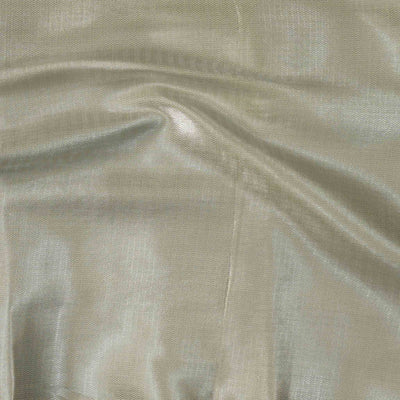 Banarasi Brocade Silver With Off White Zari Zig-Zag Hand Woven Fabric