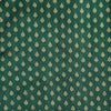 Brocade Drak Green With Silver Leaves Small Motif Hand Woven Fabric