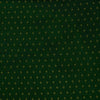 ( Blouse Piece 1.45 Meter ) Brocade Green With Tiny Gold Dot Flower Motifs Woven Fabric