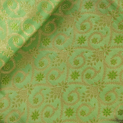 Brocade Light Green Fabric
