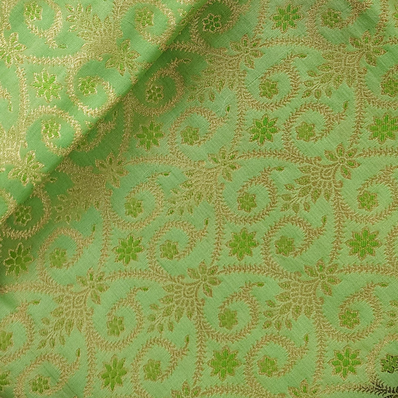 Brocade Light Green Fabric