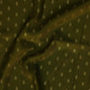 Dola Silk Mehendi  Green With Golden Zari Tiny Flower Motif Hand Woven Fabric