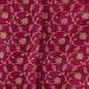 Heavy Dola Silk  Shade Of Pink With Light Golden Flower Jaal Hand Woven Fabric