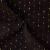 Chandari Dark Brown With Golden Zari Dots Hand Woven Fabric