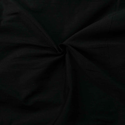 Pre-Cut 1.90 Meter Pure Cotton Cambric Black Fabric