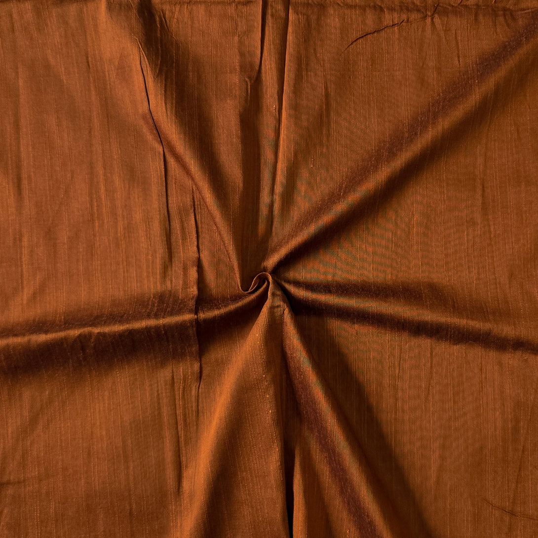 Rust Color Silk Cotton Silk -Rust Orange Fabric – Sanskruti
