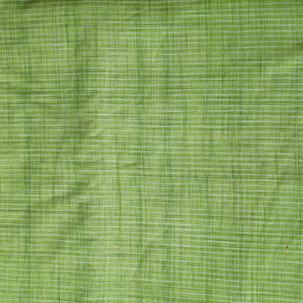 (Pre-Cut 0.95 Meter) Pure Cotton Handloom Green Textured Fabric