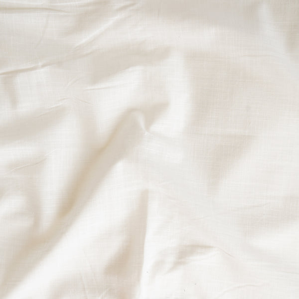 Pure Slub Cotton White Fabric