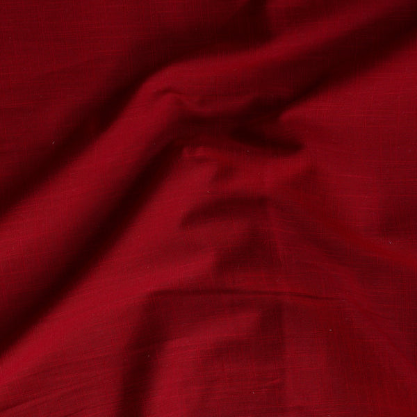Pure Slub Cotton Maroon Fabric