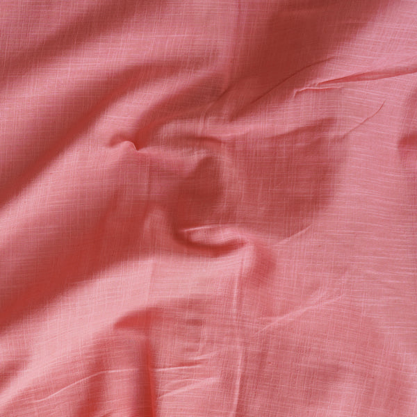 Pure Slub Cotton Peach Pink  Fabric