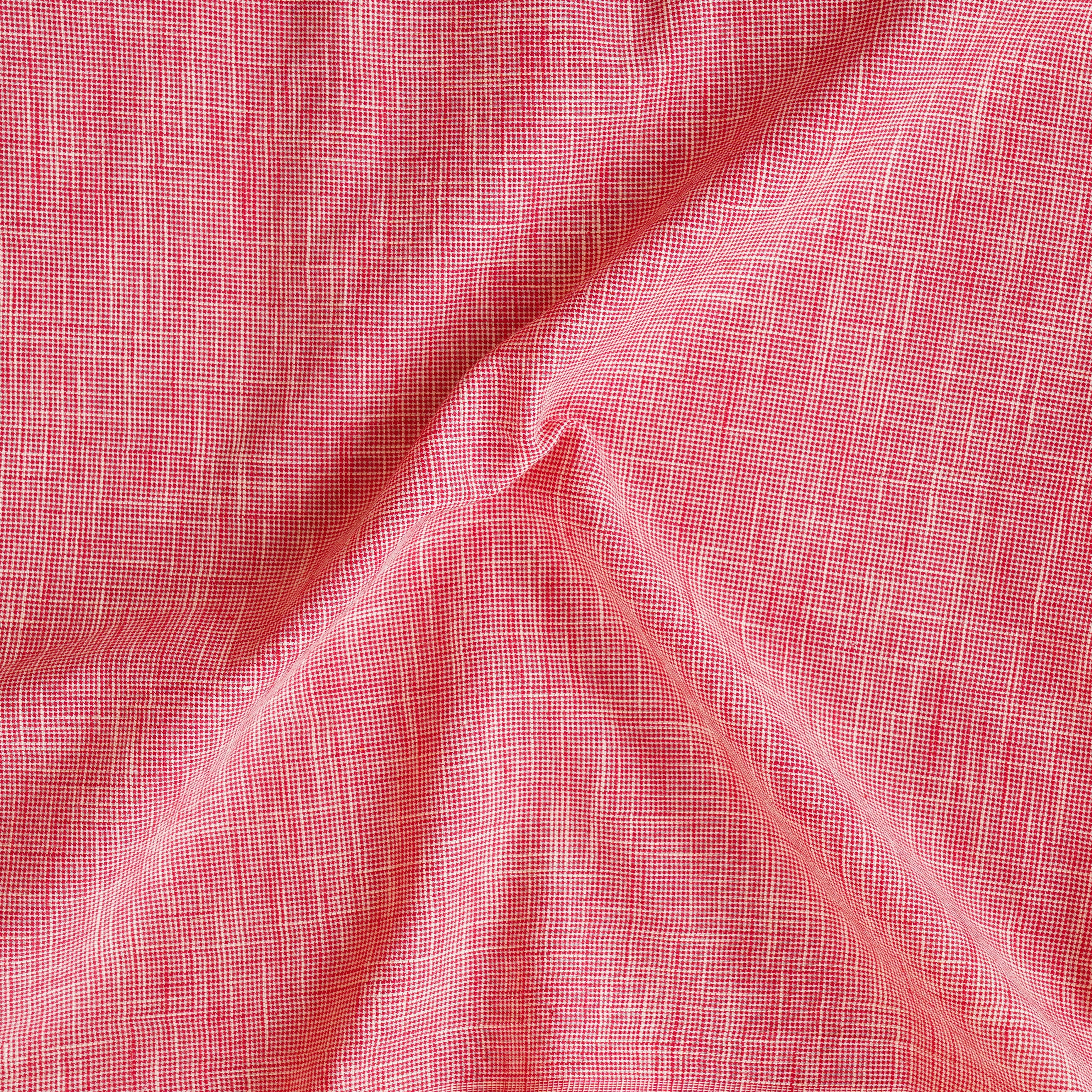 (PRE-CUT 2.20 METER) Pure Cotton Mini Red White Small Checks Fabric ...
