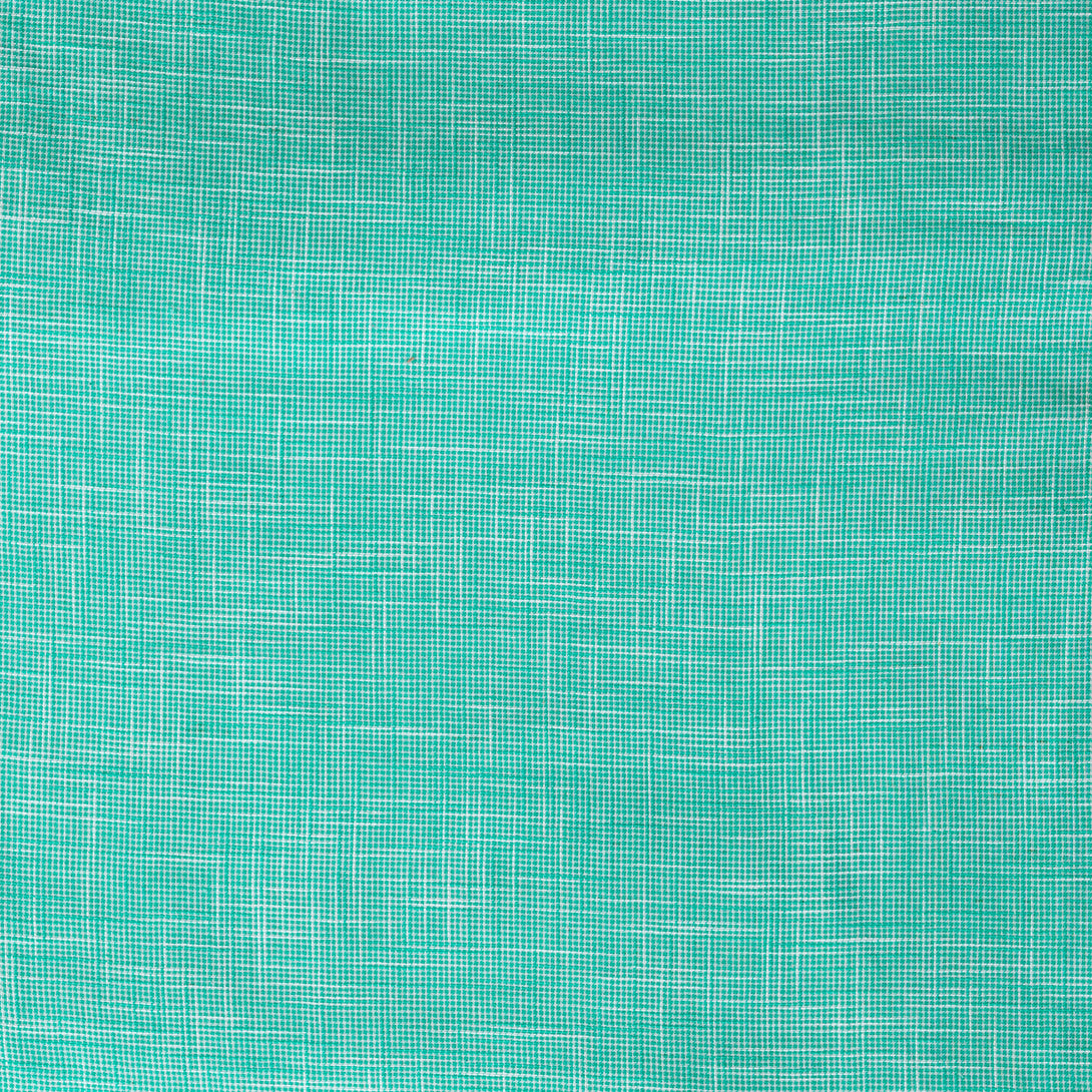 Pure Cotton Mini turquoise Blue With Yellow Small Checks Fabric – Sanskruti