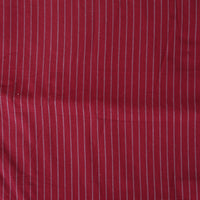 Pure Cotton Handloom Maroon With Grey Doted Stripes Woven Fabric