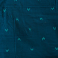 Pure Cotton Handloom Navy Blue  With Arrow Motif Woven Fabric