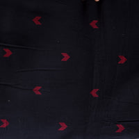 Pure Cotton Handloom Black With Red Arrow Motif  Woven Fabric