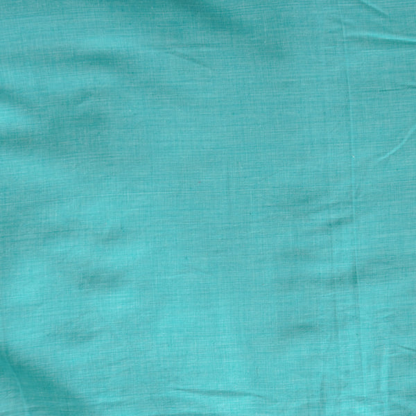 Pure Cotton Oxford Textured Cyan Blue Fabric