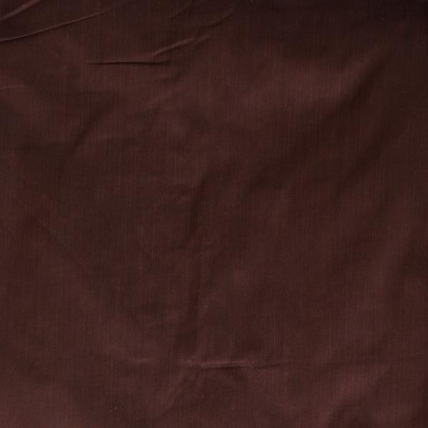 Cotton Silk Dark Brown Plain Fabric