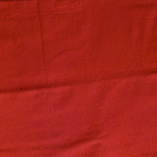 Pure Cotton Handloom Plain Orange Peach Fabric