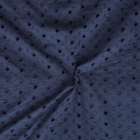 (Width 57 Inches) Pure Cotton Hakoba Navy Blue With Geometric Design Fabric