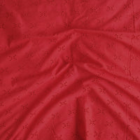 (Width 57 Inches) Pure Cotton Hakoba Red With Flower Design Fabric