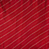 Dola Silk Royal Red  With Golden Zari Horizontal Stripes Hand Woven Fabric