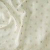 Dola Silk Royal  Off White With Golden Zari Flower Motif Hand Woven Fabric