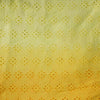 ( Width 56 Inches) Pure Cotton Hakoba White With Yellow Hand Woven Fabric