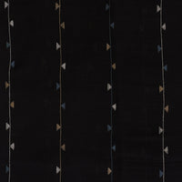 MUL Jamdani Black  With Triangle Lights  Woven Fabric