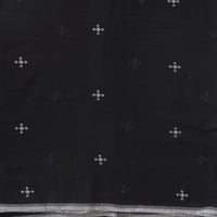 MUL Jamdani Black With White Motif Woven Fabric