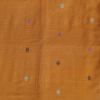 MUL Jamdani dark mustard With Blue And Green  Motif Woven Fabric