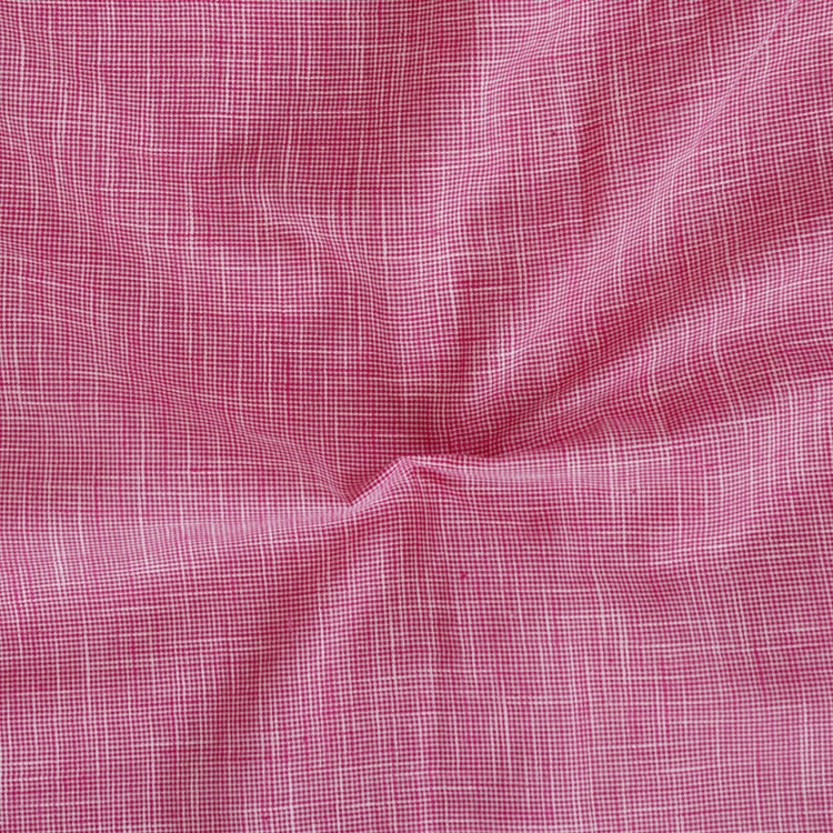 Pure Cotton Handloom Texture Frech Rose With White Fabric – Sanskruti