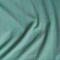 Pure Cotton Handloom Kath Mint Green With Purple Stripes Woven Fabric