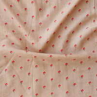 Mogra Chanderi Chiku With Pink Tiny Flower Motif Printed Fabric
