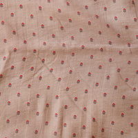Mogra  Chanderi Chiku With Tiny Peach Flower Motif Printed Fabric