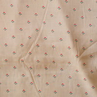 Mogra Chanderi Chiku With Peach Tiny Flower Creeper Printed Fabric