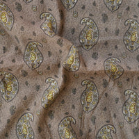Mogra  Chanderi Chiku With Intricate Design Kairi Motif  Printed Fabric