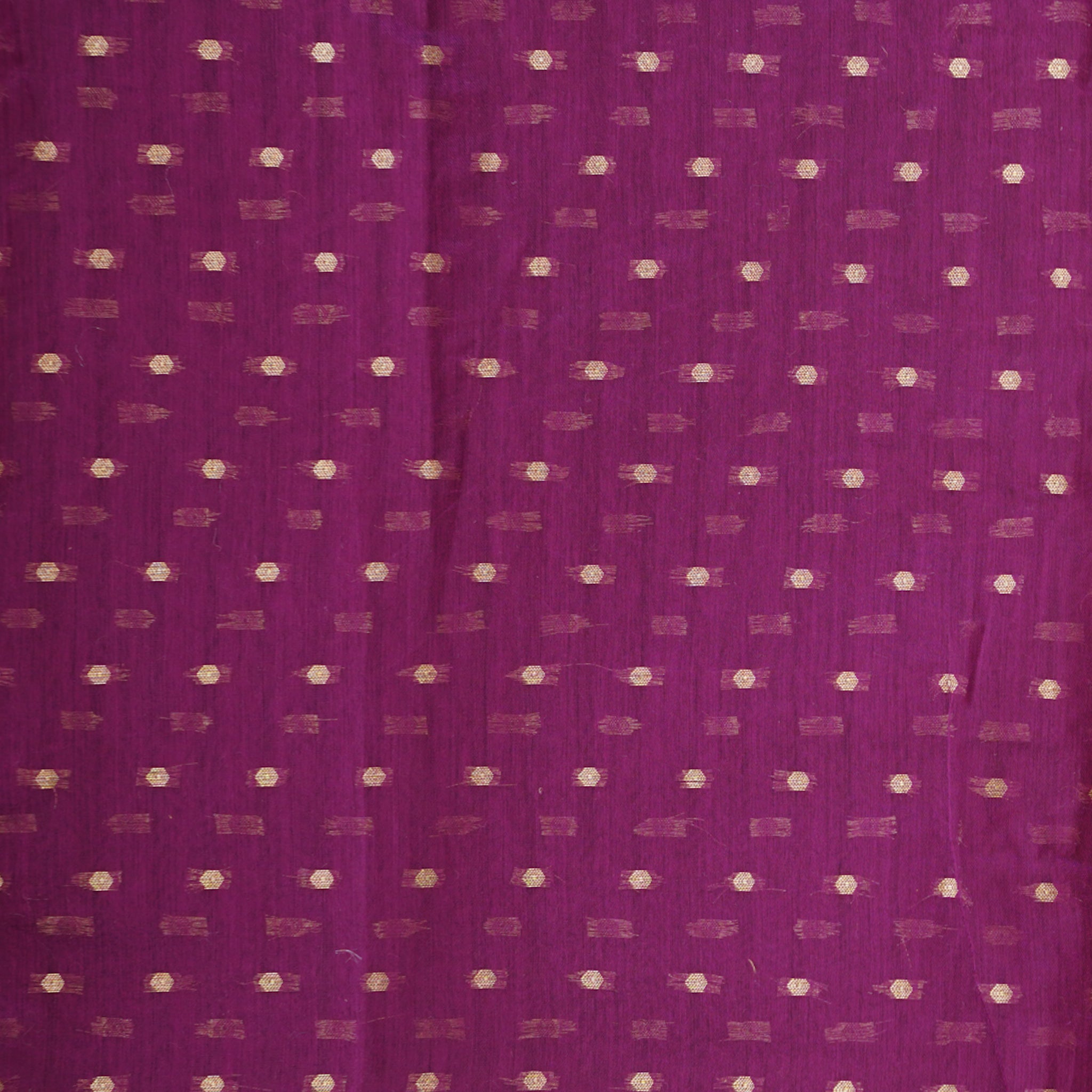 Chanderi Purple With Gold Zari Butti Fabric – Sanskruti