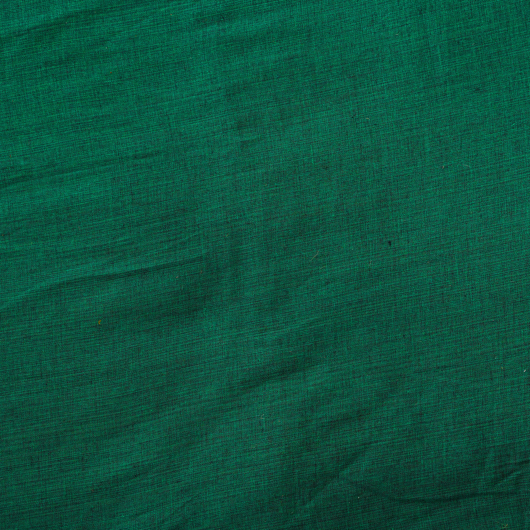 ( Pre-Cut 2 Meter ) Pure Cotton Oxford Textured Dark Green Fabric ...