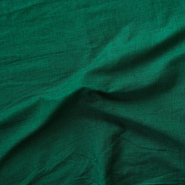 Pure Cotton Oxford Textured Dark Green Fabric