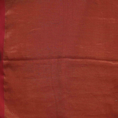 ( Pre-Cut 2 Meter ) Tissue Plain Red Hand Woven Fabric