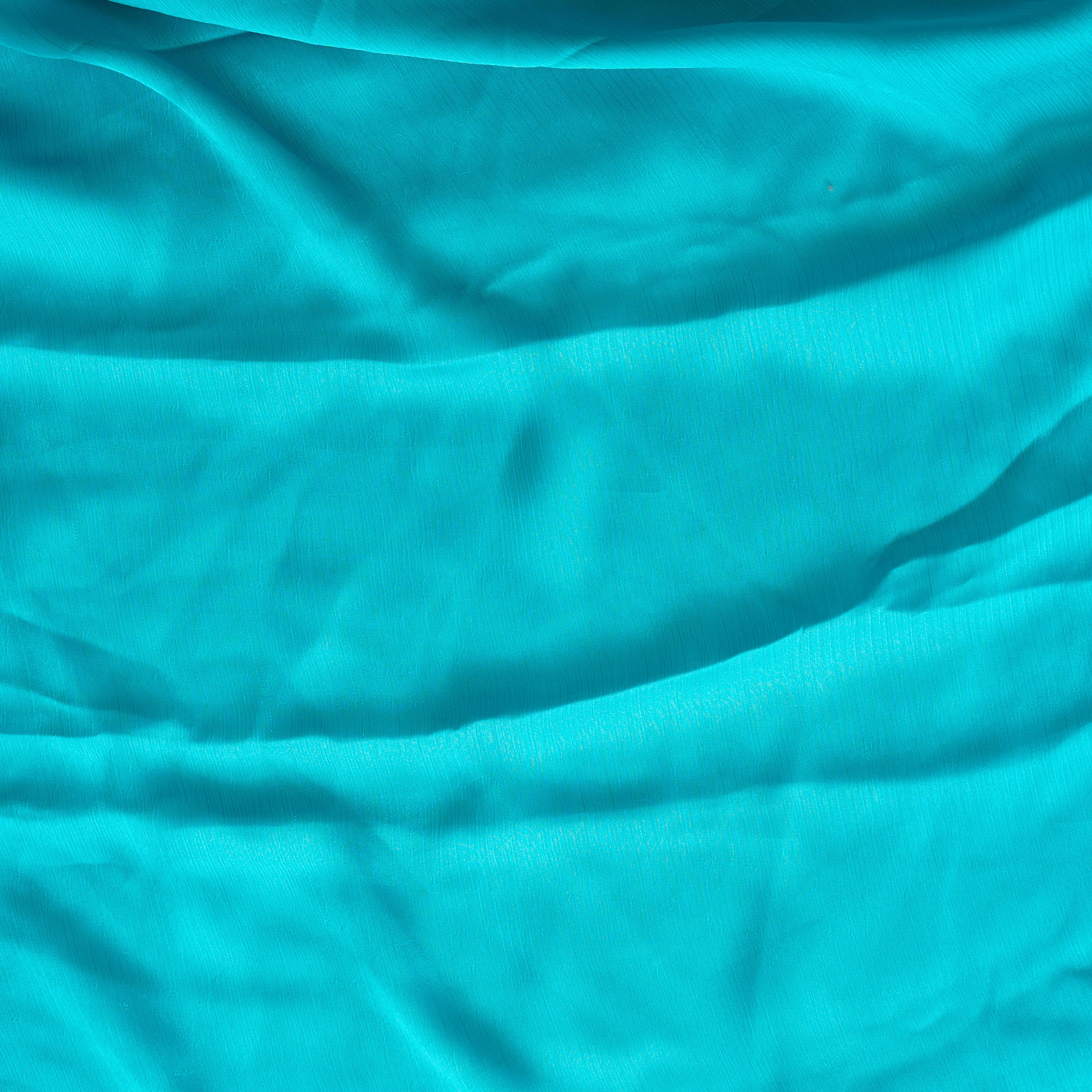 Sunshine Chiffon cyan Plain Fabric – Sanskruti