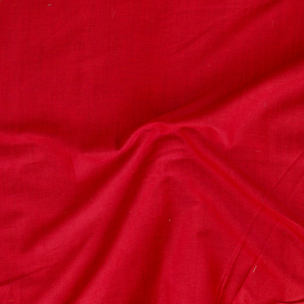 Pure Cotton Flex Red Plain Fabric