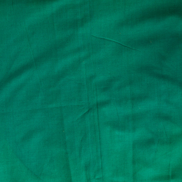 Pure Cotton Handloom Rayon Plain Green Woven Fabric