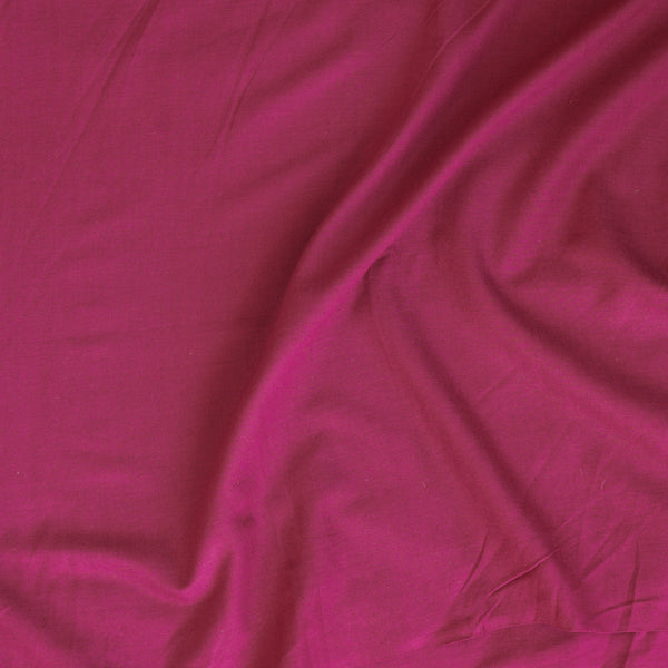 Pure Cotton Handloom Rayon Plain Magenta Woven Fabric