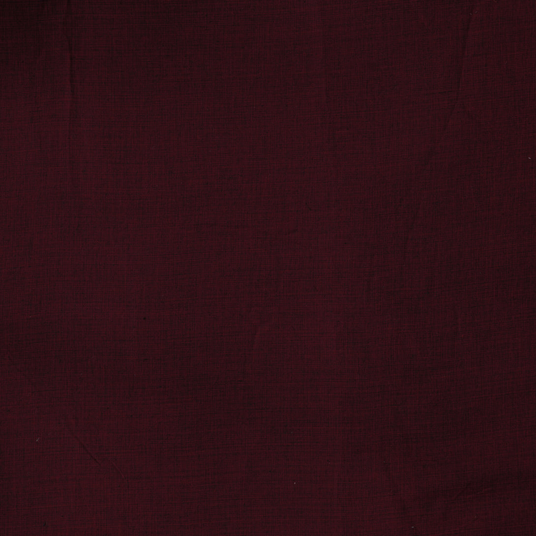Pure Cotton Plain Handloom Deep Maroon – Sanskruti
