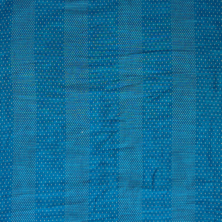 Pure Cotton Handloom Blue With desh Border design And Motif Woven Fabr ...