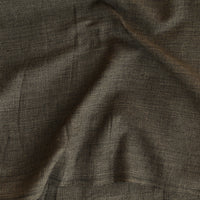 Pure Handloom Cotton Textured Dark Brown  Fabric